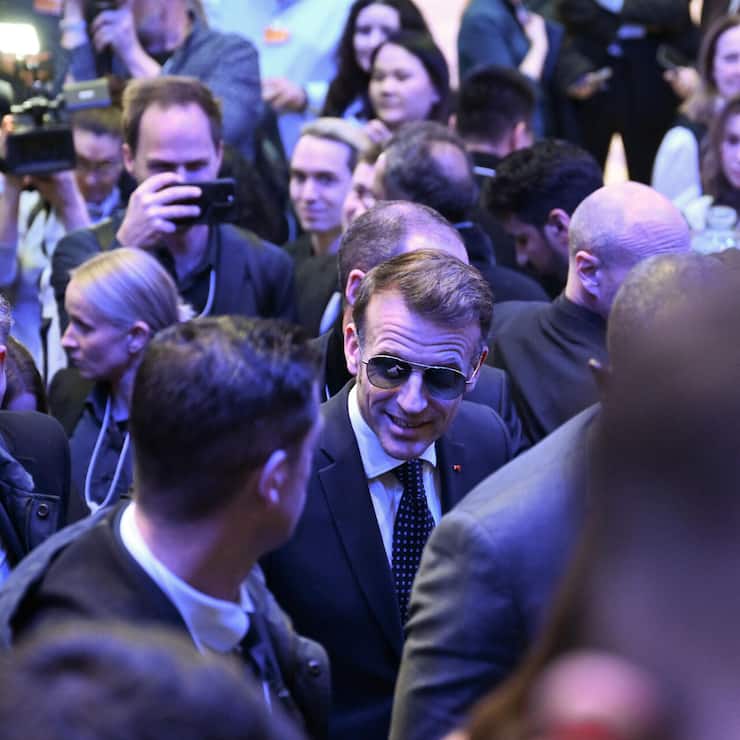 <p>Emmanuel Macron richtete bei seinem Auftritt am WEF deutliche Worte an die Adresse von Donald Trump.</p>