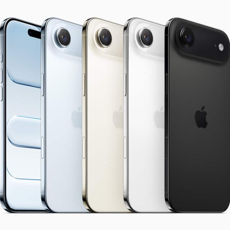 <p>Das iPhone Air ist 5,6 mm dünn, dank Titangehäuse aber trotzdem bruchfest.</p>