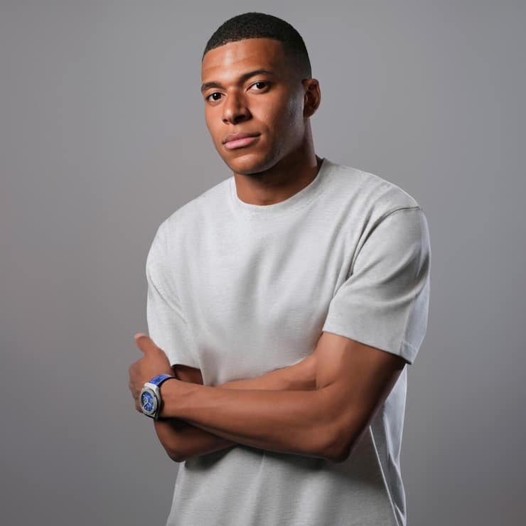 <p>Superstar Kylian Mbappé wirbt für Hublot.</p>