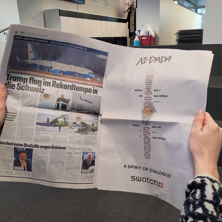 <p>Diese ganzseitige Werbeanzeige hat Swatch in verschiedenen Schweizer Zeitung geschaltet – unter anderem im Blick.</p>