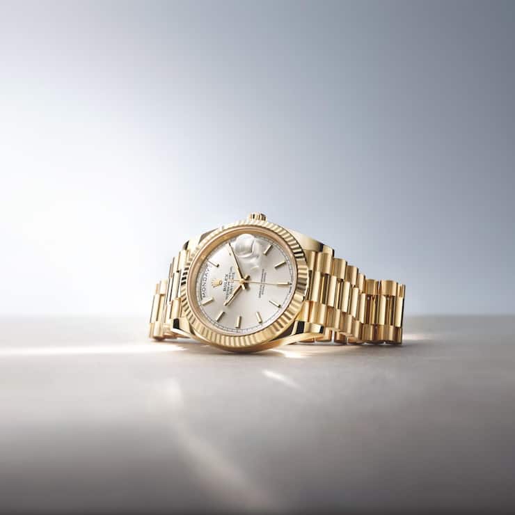 <p>Seit 1956 ist die Rolex Day-Date ein Symbol für Prestige und Präzision (im Bild die Day-Date 40).</p>