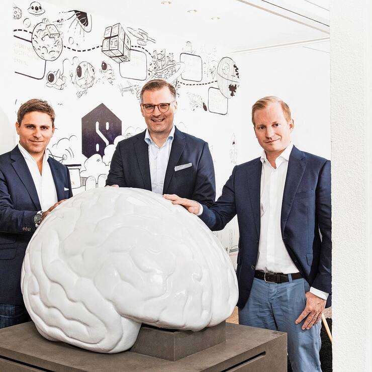 Pascal Kaufmann, Oliver Muhr und Marc Vontobel (v.l.) von Starmind