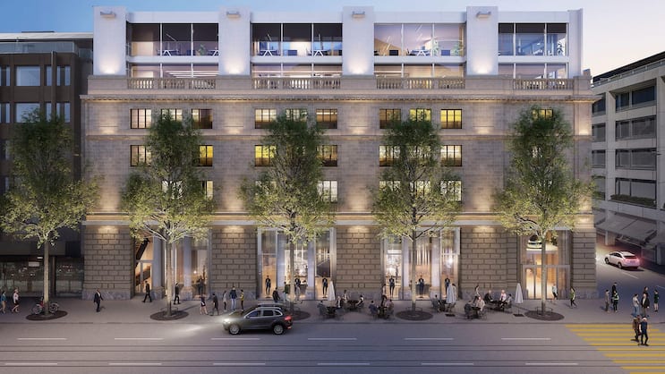 Modell des neuen Zürich-Sitzes an der Bahnhofstrasse.