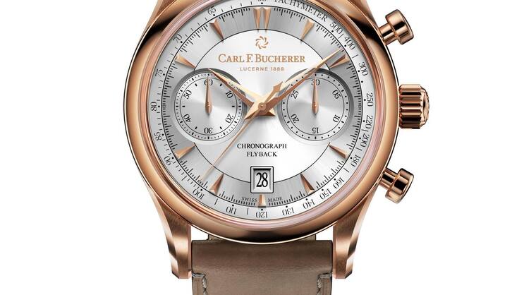 Manero Flyback im 43-mm-Roségoldgehäuse.