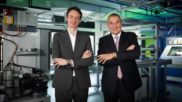 Frédéric Arnault, Chef der LVMH-Uhrendivision, und Jean-Christophe Babin, CEO der Marke Bulgari.