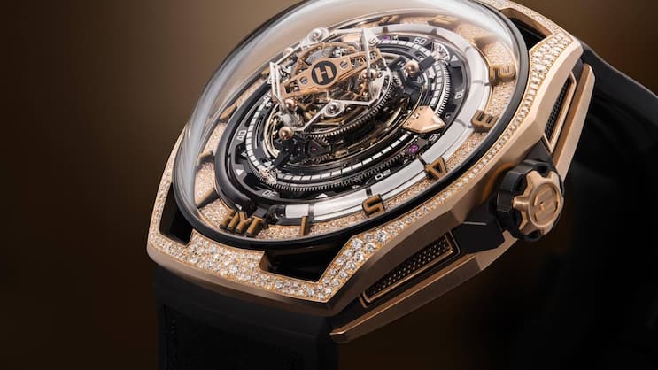 Das HYT-Modell Conical Tourbillon Infinity Diamonds.