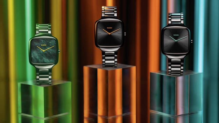 Die drei neuen Modelle aus der «True Square Thinline»-Kollektion.