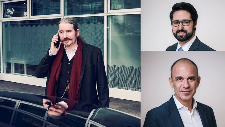 ALLES NEU: Gründer und Präsident Niklas Nikolajsen (grosses Bild) hat das Zepter an VR-Kollege Luzius Meisser (r.o.) übergeben, Arthur Vayloyan gibt seine CEO-Rolle auf, bleibt aber im VR.