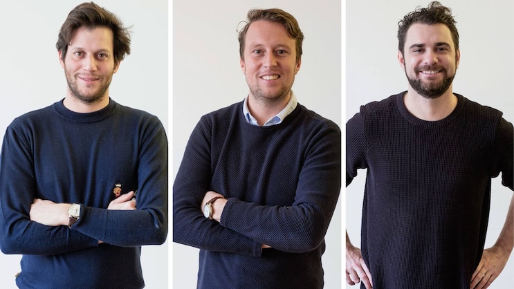 Die drei Gründer Leo Chevailler, Rutger Verhoef und Iwan Gloor (v. l.). CEO Verhoef und Chevailler lernten sich bei der Arbeit für den Autobauer Nissan kennen, Gloor bringt technische Expertise mit.