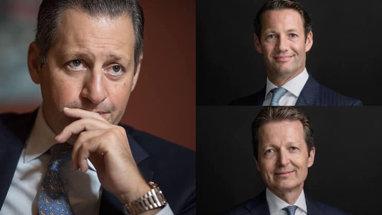 ABGANG: Boris Collardi (l.) verlässt Pictet nach nur dreieinhalb Jahren – auf eine Begründung der Trennung verzichten die Teilhaber um Renaud de Planta (u.r.) und Marc Pictet.