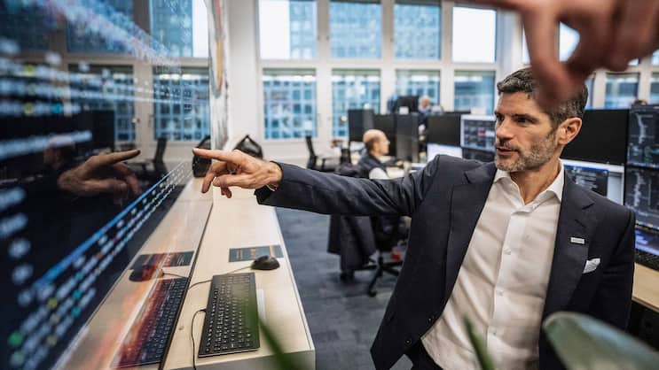 Energiebündel: Stefan Bollinger beim «Walk the Floor» am 9. Januar, seinem ersten Arbeitstag für Julius Bär.