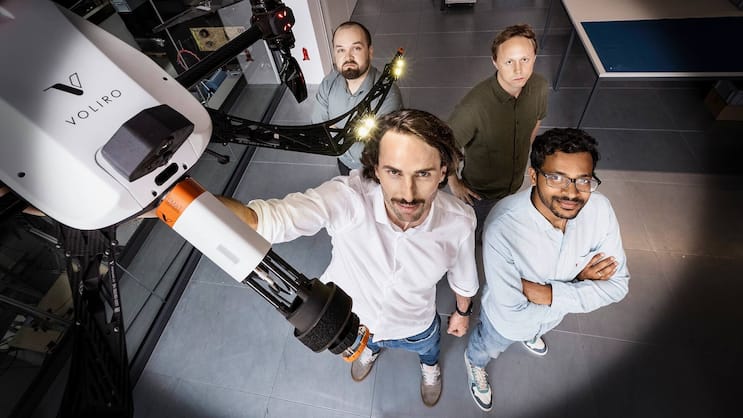 Marius Fehr, Timo Müller, Thomas Schneider und Anurag Vempati (v.l.) wollen mit Voliro ausländische Schlüsselmärkte erschliessen.