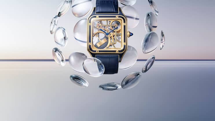 Die Cartier Santos-Dumont Skeleton, deren originales Design von 1904 datiert.
