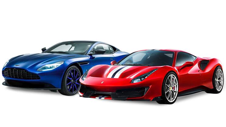 Rücksetzer auf hohem Niveau: Aston Martin und Ferrari sind sehr teure Firmen.