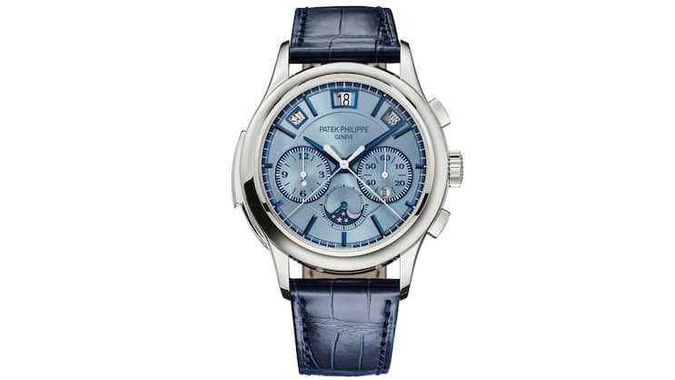Quadruple Complication mit Minutenrepetition, Schleppzeiger-Chronograf und ewigem Kalender, Weissgold, 42 mm. Fr. 1'050'000.–.