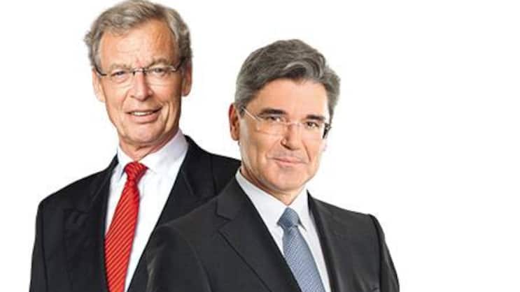 Der neue Siemens-CEO Joe Kaeser (r.) hat viele Probleme im eigenen Haus – darunter den Aufsichtsratschef Gerhard Cromme.