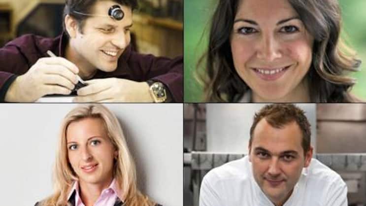 4 von 40 (im Uhrzeigersinn): Felix Baumgartner, Iris Zemzoum, Daniel Humm und Martina Ludescher. (Bilder: PR/Francesco Tonelli)