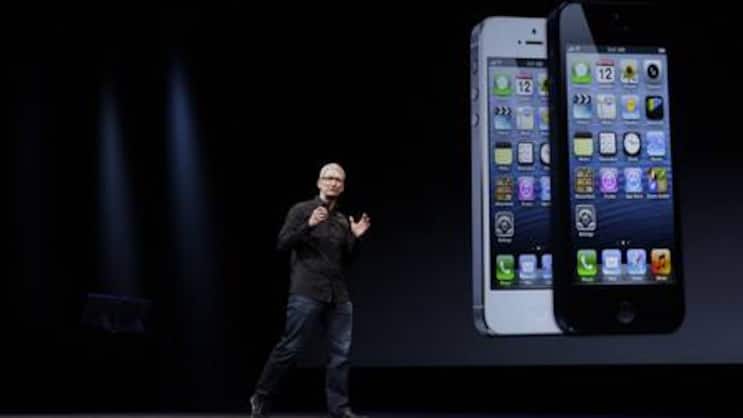 Tim Cook bei der Präsentation des neuen iPhone-Modells: Verkaufsschlager. (Bild: Keystone)
