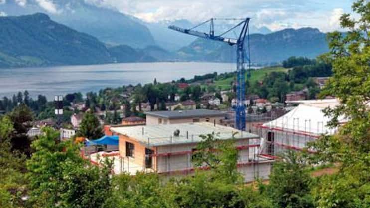 Verteuerte Eigenheimfinanzierung: Baustellen in Meggen LU.