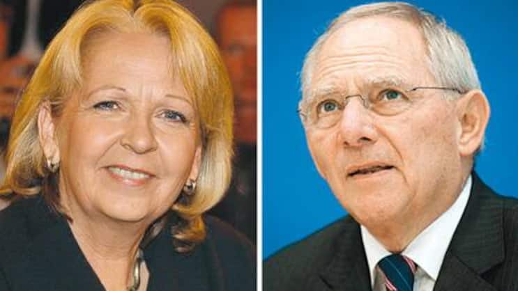 Unterschiedlicher Wissensstand über richterliche Entscheide: Hannelore Kraft (l.), Wolfgang Schäuble.