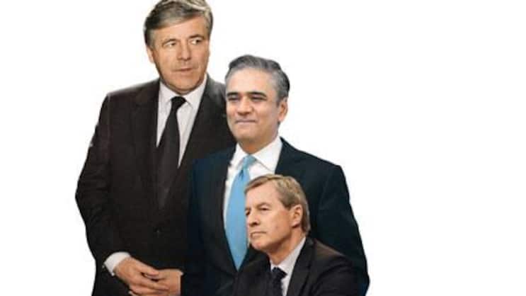Neue Führung, alte Probleme: CEO Josef Ackermann (l.) übergibt das Zepter an Anshu Jain und Jürgen Fitschen (r.).