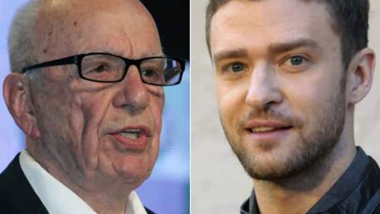 Rubert Murdoch (l.) wollte Myspace schnell loswerden, jetzt mischt Justin Timberlake mit. (Bilder: Keystone)