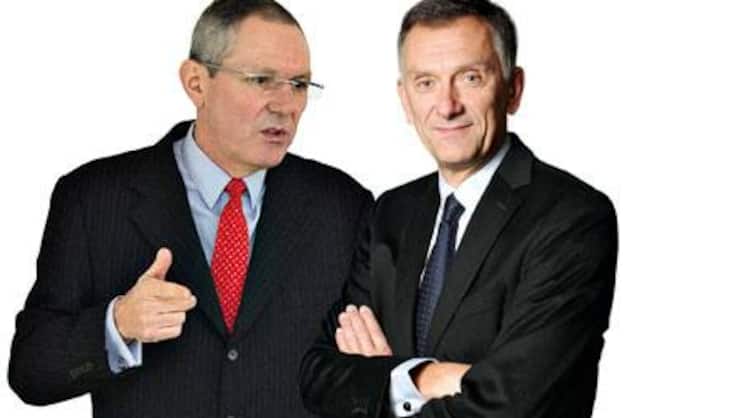 Haben keine Krisenstimmung: Konkurrenten Christopher Kirk (l.), SGS-Chef, und Frank Piedelièvre, Lenker des Bureau Veritas.