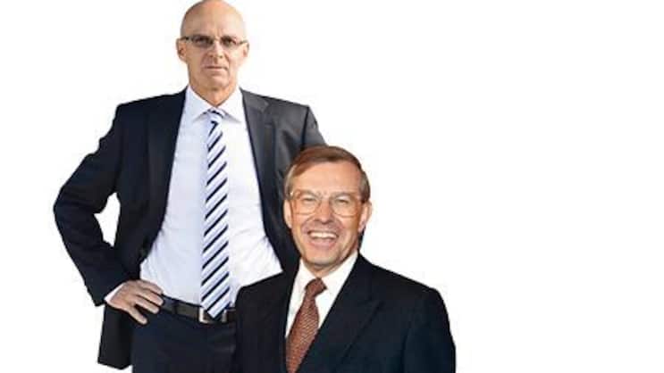 Gute Aussichten mit Sulzer: CEO Klaus Stahlmann (l.) und Präsident Manfred Wennemer.