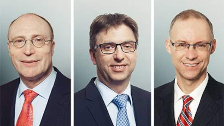 Manfred Schlumberger, Reinhard Pfingsten und Matthias Hug (v.l.).