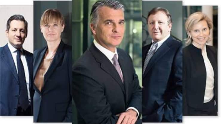 Boris Collardi, Barbara Rupf Bee, Sergio Ermotti, Hans-Ulrich Meister und Christine Novakovic (v.l.)