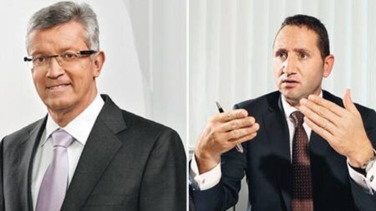 Planen den Umzug von AWD von Zug nach Zürich: Swiss-Life-Schweiz-Chef Ivo Furrer (l.) und Noch-AWD-Schweiz-Chef Remo Weibel.