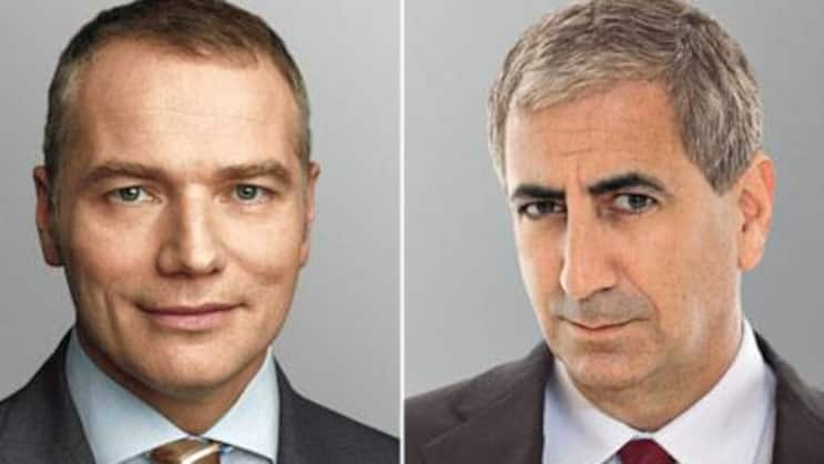 Im Wettstreit um Investment Banker: UBS-Spartenchef Carsten Kengeter (l.) und Kenneth Moelis von Moelis & Co.