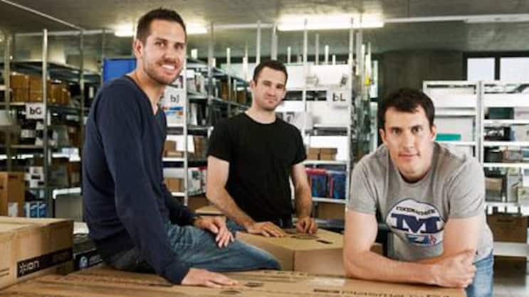 Guter Deal: Digitec-Gründer Florian Teuteberg, Marcel Dobler und Oliver Herren (v.l.).