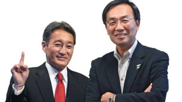 Grosse Konzerne, grosse Sorgen: Kazuo Hirai (l.) und Kazuhiro Tsuga, Chefs der japanischen Vorzeigekonzerne Sony und Panasonic.