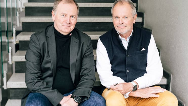 Oddmund Braaten (links) und Kim Ludvigsen haben eine KI-basierte Dolmetscher-Software in der Pipeline.