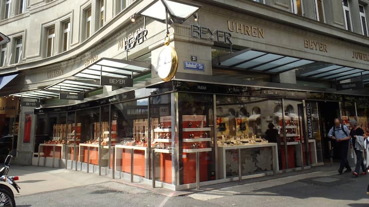 Beyer an der Zürcher Bahnhofstrasse: Das älteste Uhrengeschäft der Welt.