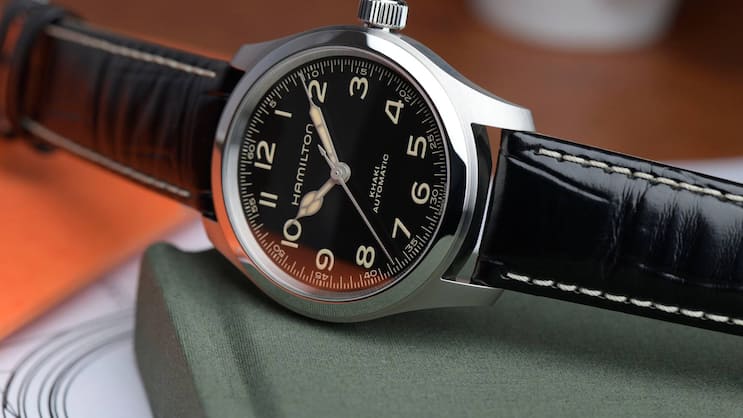 Auf Wunsch der Fans verkleinert: Die neue Khaki Field Murph von Hamilton mit einem Durchmesser von 38 statt 42 Millimetern.