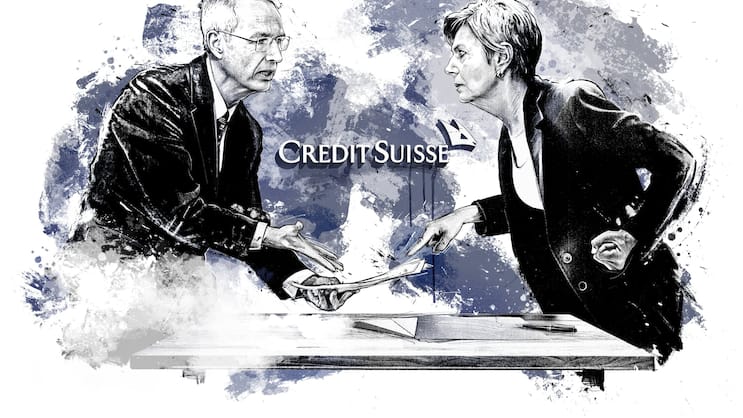 Bei Finanzministerin Karin Keller-Sutter schwoll der Unmut überden halsstarrigen CS-KapitänAxel Lehmann an. Später strich sie die Boni der CS-Mitarbeiter.