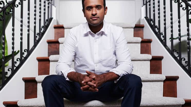 SCHARFE WORTE: Buchautor Vivek Ramaswamy in seinem Haus in Columbus im US-Bundesstaat Ohio. Das Hauptquartier seiner Firmengründung Roivant befindet sich in Basel.
