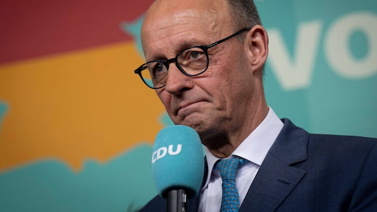 Friedrich Merz nach der Wahl am 23.2.2025 in Berlin.
