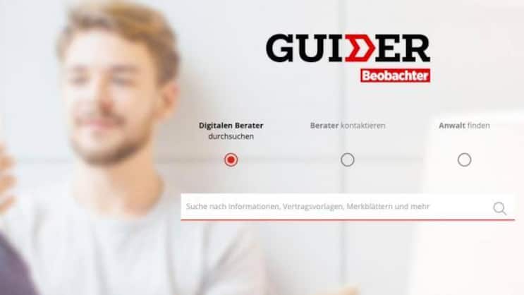 Guider: Der «Beobachter» lanciert einen neuen digitalen Rechtsberater. Beobachter