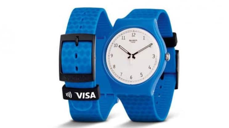 Swatch Bellamy: Die Bezahluhr kann die Uhrzeit anzeigen und bezahlen.  Swatch