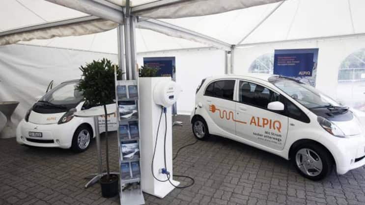 Stromtankstelle von Alpiq: Netz an Ladestationen gemeinsam ausbauen. Keystone
