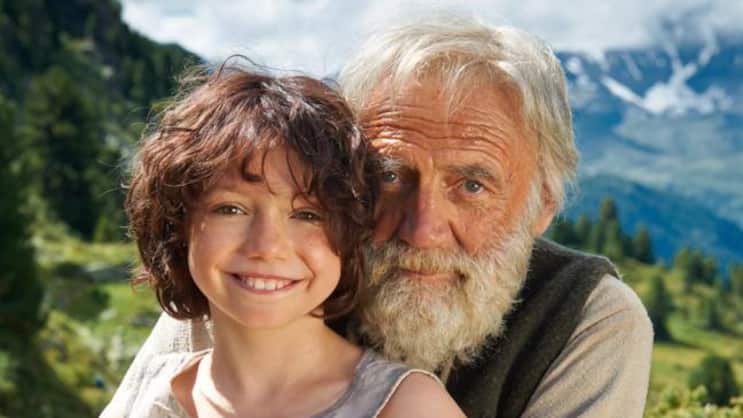 Anuk Steffen (10) als Heidi mit Bruno Ganz (73) als Alpöhi: Ende 2015 im Kino. Disney