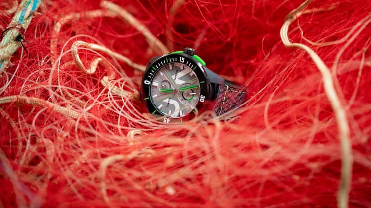ULYSSE NARDIN: Bei der «Diver Net» sind Band und Gehäuse aus Abfall, der aus dem Meer gefischt wurde.