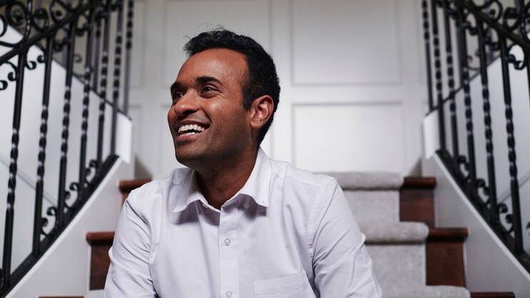 SCHARFE WORTE: Buchautor Vivek Ramaswamy in seinem Haus in Columbus im US Bundesstaat Ohio. Das Hauptquartier seiner Firmengründung Roivant befindet sich in Basel.