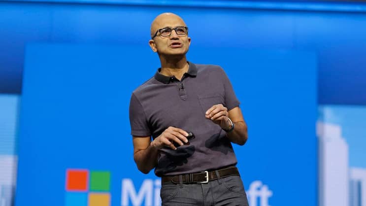 Satya Nadella an der Build 2016: Mit Programmen wird künftig gesprochen. Keystone