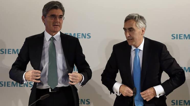 Sulzer-Präsident Peter Löscher (l.) unterliegt Siemens-Chef Joe Kaeser bei Dresser-Rand.Keystone