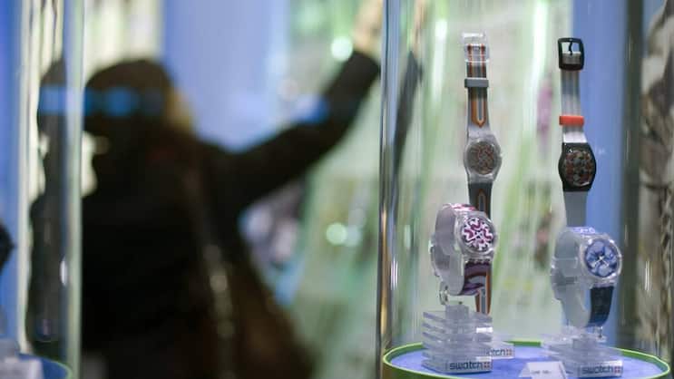 Uhren von Swatch: Apple könnte Swatch Umsatz wegnehmen.  Keystone