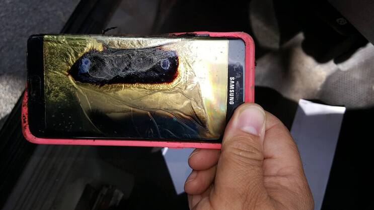 Feuer gefangen: Beim Samsung Galaxy Note 7 besteht Brandgefahr.  Keystone